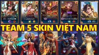 Phản ứng thấy Team 5 Skin Việt Nam toàn huyền thoại ra trận lồng tiếng cực chất team bạn ngất luôn