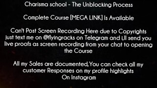 Charisma school Course The Unblocking Process Download