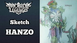 How To Draw HANZO Sketching  One of the Powerful Assassin of Mobile legends. (HANZO)