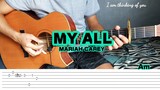 (tiktok) My All - Mariah Carey | Fingerstyle Tabs + Chords + Lyrics