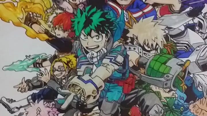 My hero academia poster drawing by me🥰❤