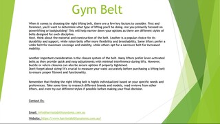 Gym Belt