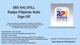 585 KHz DYLL-AM Radyo Pilipinas Iloilo Sign Off