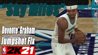 Devonte' Graham Jumpshot Fix NBA2K21 with Side-by-Side Comparison