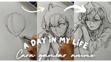 A say in my life (cara gambar anime cewek)❤️