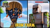 Membuat Iron Farm dengan Model Balon Udara ! || Minecraft Survival One Block Pt.17