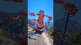 GTAV: CREEPY THOMAS THE TRAIN VS THOMAS THE TANK ENGINE #shorts