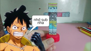 #17 làm mô hình luffy haki đơn giản chỉ bằng dụng cụ học tập tại nhà || Minecraft || LĐV