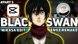 FULL EDIT TUTORIAL AMV BADASS CAPCUT - @XENOZ REMAKE PART 5 - MIKASA ACKERMAN - BLACK SWAN