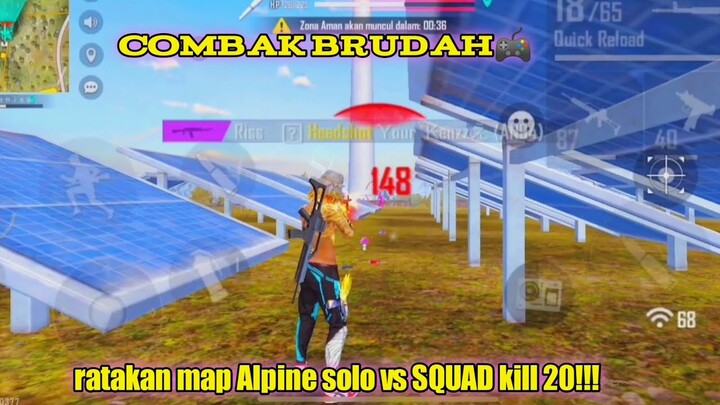 SEKIAN LAMA TIDUR SEKARANG COMBACK FREE FIRE LANGSUNG SOLO VS SQUAD KILL 20!!!