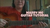Marry Me - Jason Derulo||Guitar Tutorial || No Capo