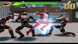 Ninpu Sentai Hurricaneger PS1 (Gao Red) One Hit KO Survival Mode HD