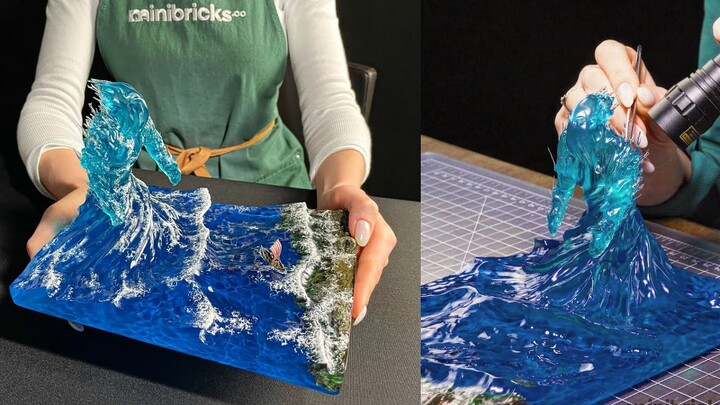 Incredibly Complex Diorama of a WATER ELEMENTAL made from Epoxy Resin