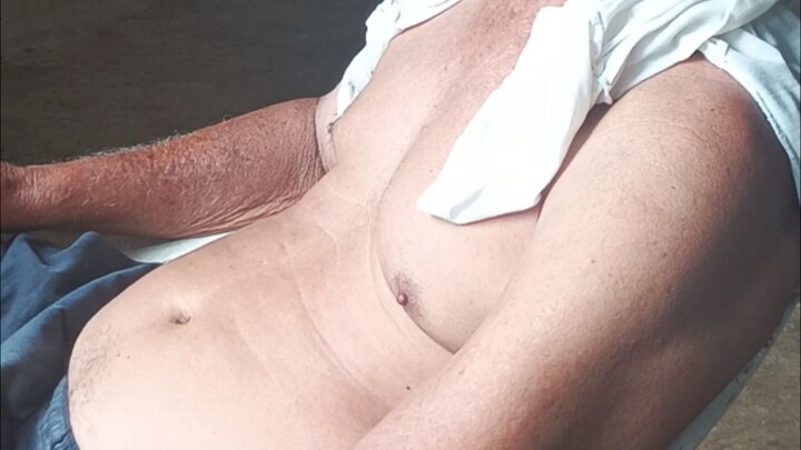 shirtless grandpa
