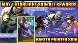 May 1, 2022 Starlight Skin Paquito All Rewards + Harith Painted Skin Free | MLBB