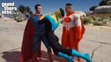 GTA 5 - Omni-Man & Invincible VS Superman