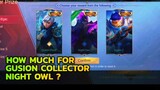 How much Gusion Collector Night Owl Will Cost ?|| Guide For Gusion Collector Night Owl Draw || MLBB