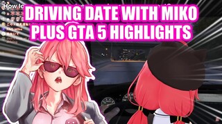 Driving Date with Miko Plus 5 star Challenge Highlights GTA 5 【Hololive English Sub】