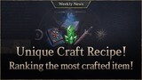 Ranking the most crafted items using the Unique Craft Recipe! [Lineage W Weekly News]