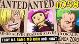 [ Spoiler One Piece 1058 ] Tiền truy nã mới băng Mũ Rơm , Truy nã Zoro và Sanji trên 1 tỷ Beri