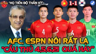 Sau Trận Hòa, AFC, ESPN, Báo Hàn Đồng Thanh Nói Về Cầu Thủ Số 4,5,6,21 Của U23 VN Chận Động ĐNA