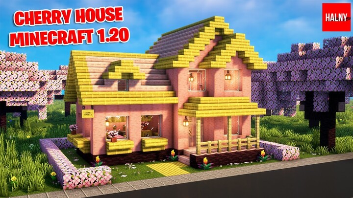 Cherry house in Minecraft 1.20 (tutorial)🍒