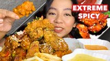MOUNTAIN OF BUFFALO WINGS (5 FLAVORS!!) MUKBANG | collab with @XanderLia FAMILY