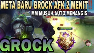 META BARU GROCK AFK 2 MENIT , ROTASI ROAMER INI BIKIN MM LAWAN MENANGIS 🥶 #mobilelegends #grock