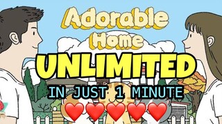 ADORABLE HOME NEW CHEAT IN JUST 1 MINUTE UNLIMITED HEART AND OTHERS 2020