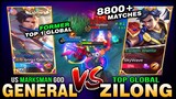 US Top Marksman Gosu General vs. World's Highest Zilong Matches Encounter in Rank ~ Mobile Legends