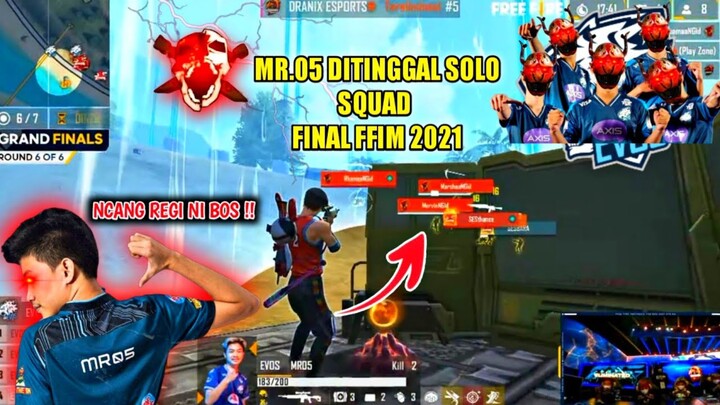 MATCH PENENTUAN EVOS MR.05 DITINGGAL SOLO VS SQUAD FINAL FFIM 2021 SPRING