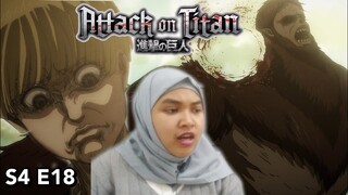 ZEKE IS HERE | Attack On Titan Season 4 Episode 18 REACTION INDONESIA