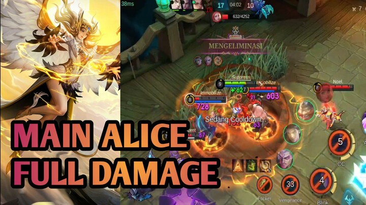 HERO DENGAN ULTI YANG PUNYA AREA DAMAGE | ALICE GAMEPLAY MLBB