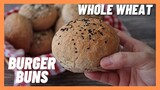 ขนมปังโฮลวีทเบอเกอร์บัน  ไม่ใส่นม,น้ำตาล,ไข่,เนย | Whole Wheat Burger Buns , No egg, milk, butter