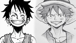 Drawing Luffy 1 Menit, 5 Menit, 10 Menit