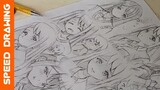 ' Beberapa Ekspresi Anime ' speed drawing anime sketchs