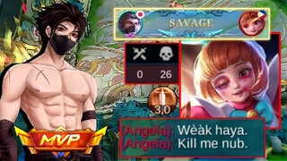 HAYABUSA BEING RUTHLESS TO ANGELA 😈