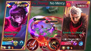 DYRROTH VS NEW EXORCIST GLOBAL YU ZHONG🔥| WHO IS LIFESTEAL KING? | NEW BEST 1 SHOT BUILD & EMBLEM