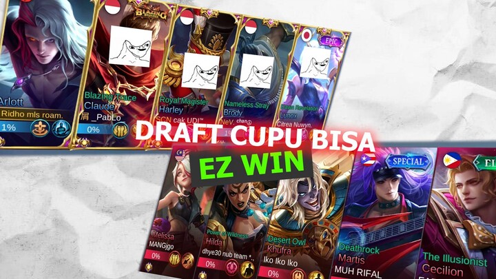 DRAFT CUPU BISA MENANG GAMPANG CUY !!