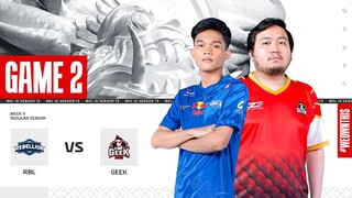 REBELLION ESPORTS vs GEEK FAM | Regular Season Week 9 Day 3 | Game 2 | #MPLIDS13