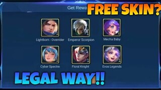 How To Get Skin & Diamonds? Not Hack! LEGIT101% | Mobile Legends