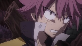 Fairy Tail: Natsu opens Thunder Dragon Mode, Gajeel opens Iron Shadow Dragon Mode, and they fight to