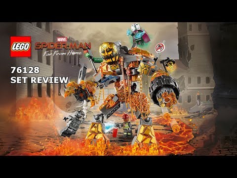 lego spider man far from home molten man