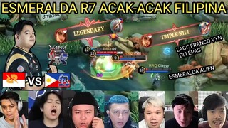 ESMERALDA R7 NGAMUK COY!! REACTION STREAMER RRQ VS RSG PH MSC MOBILE LEGENDS