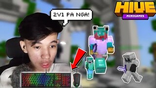 Triny Ko Ang Keyboard at Mouse sa MINECRAFT! | HIVE SKYWARS (FILIPINO)