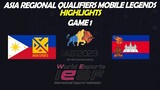 GAME 1 PHILIPPINES(bren esport) VS CAMBODIA(burn flash) Asia Regional Qualifiers MLBB -  highlights