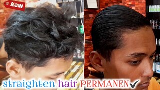 cara meluruskan rambut permanen | rambut keriting bergelombang halus halus jadi lurus