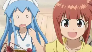 [Anime] Ika Musume Losing Her Face for Shrimps