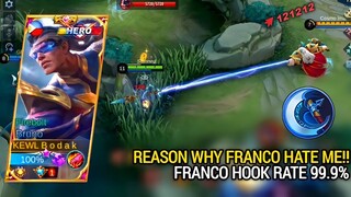 REASON WHY FRANCO USERS HATE ME! | BRUNO BEST BUILD AND EMBLEM MLBB