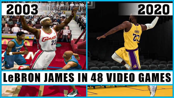 LeBRON JAMES evolution in 48 video games